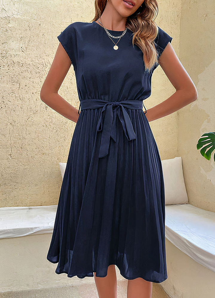 Milia | Damen Midi Faltenkleid | Leicht
