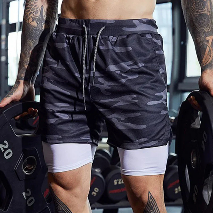 Wolfram | Sportliche Laufshorts Für Herren | Doppellagig