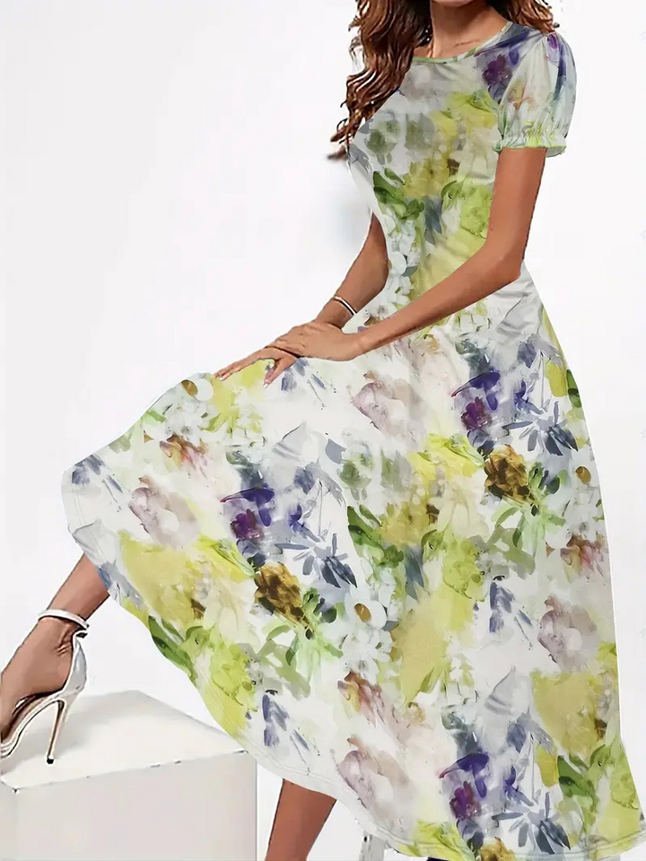 Theresia | Florales Maxi-Kleid Für Damen | Zeitlos