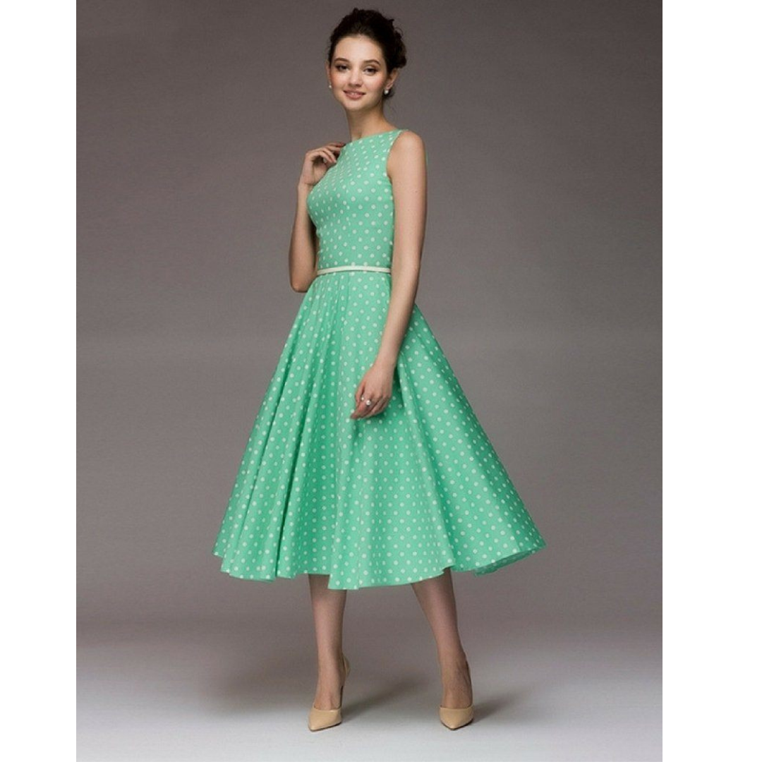 Elda | Damen Kleid mit Polka-Dots | Elegant