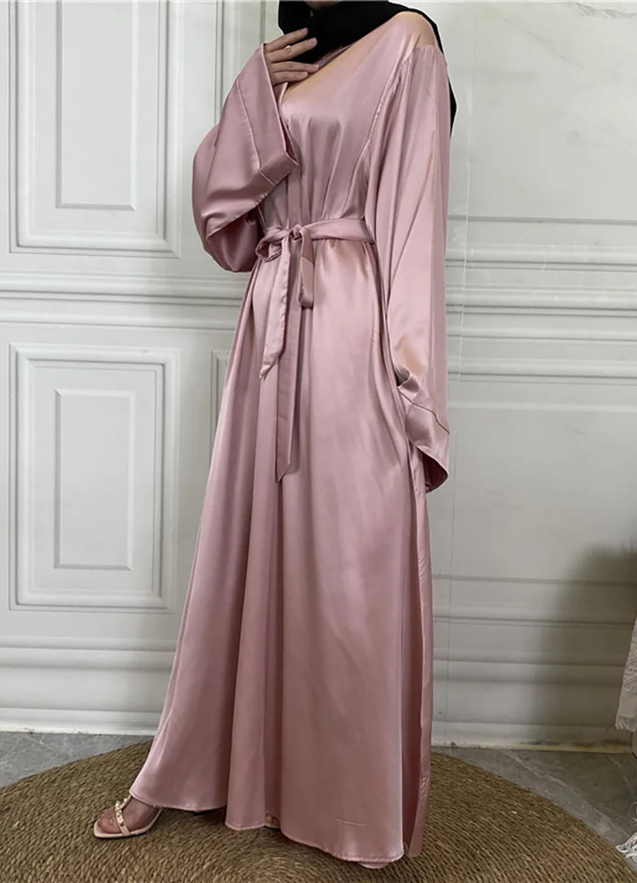 Ulva | Damen Langarm Maxikleid | Lockere Passform