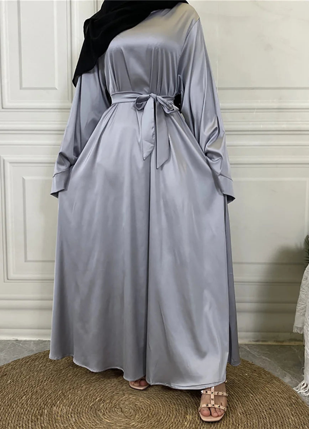 Ulva | Damen Langarm Maxikleid | Lockere Passform