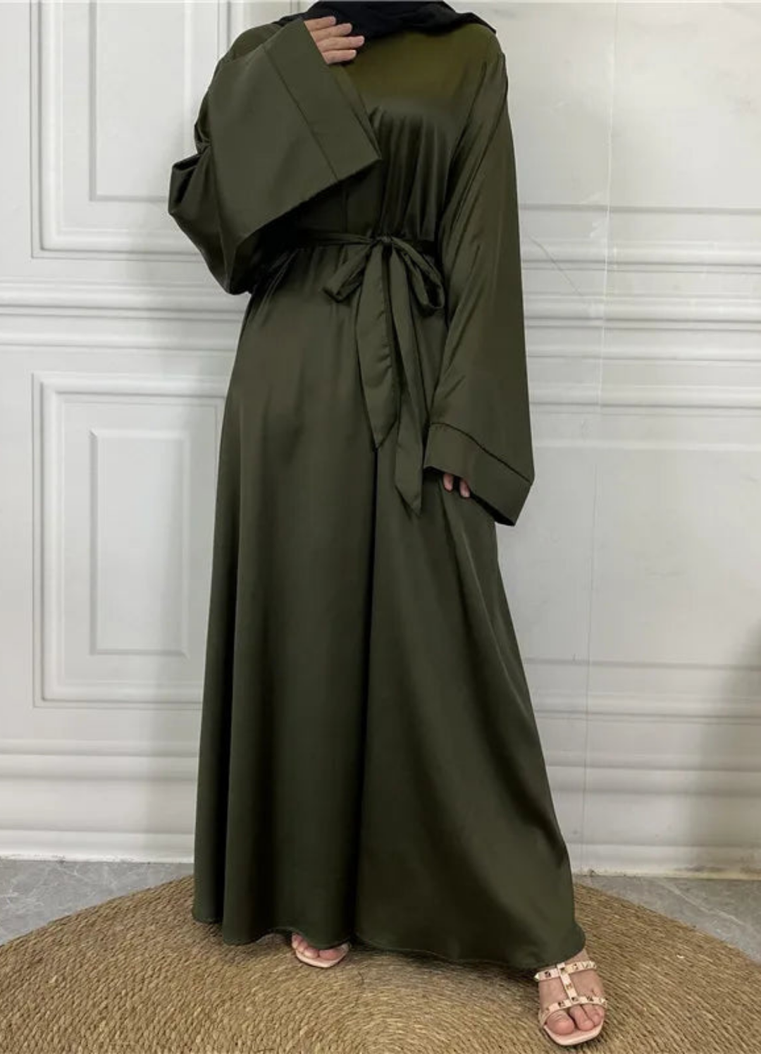 Ulva | Damen Langarm Maxikleid | Lockere Passform