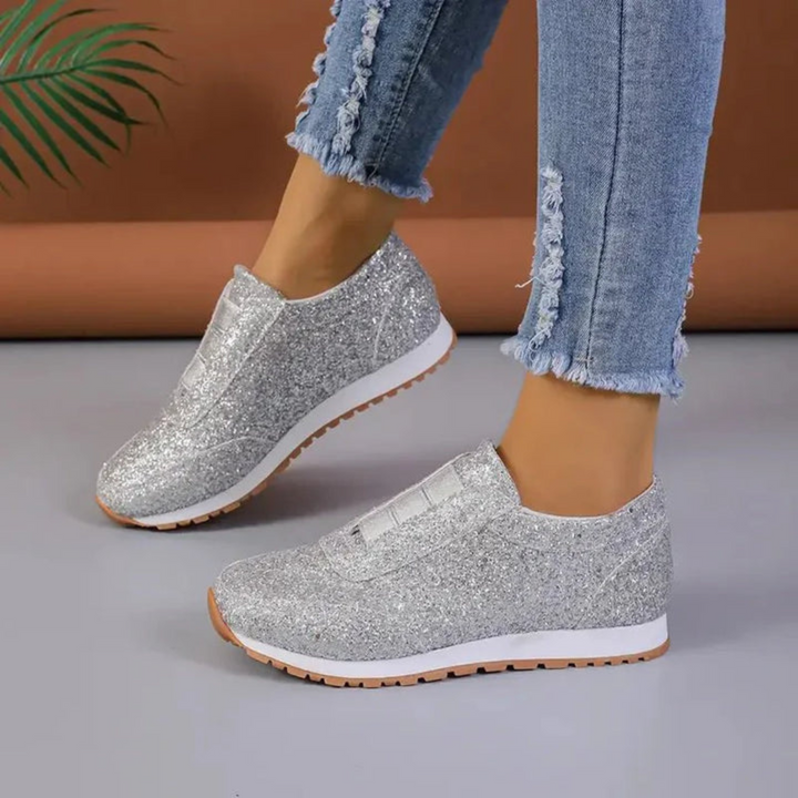 Anke | Damen Glitzernde Sneaker | Bequem