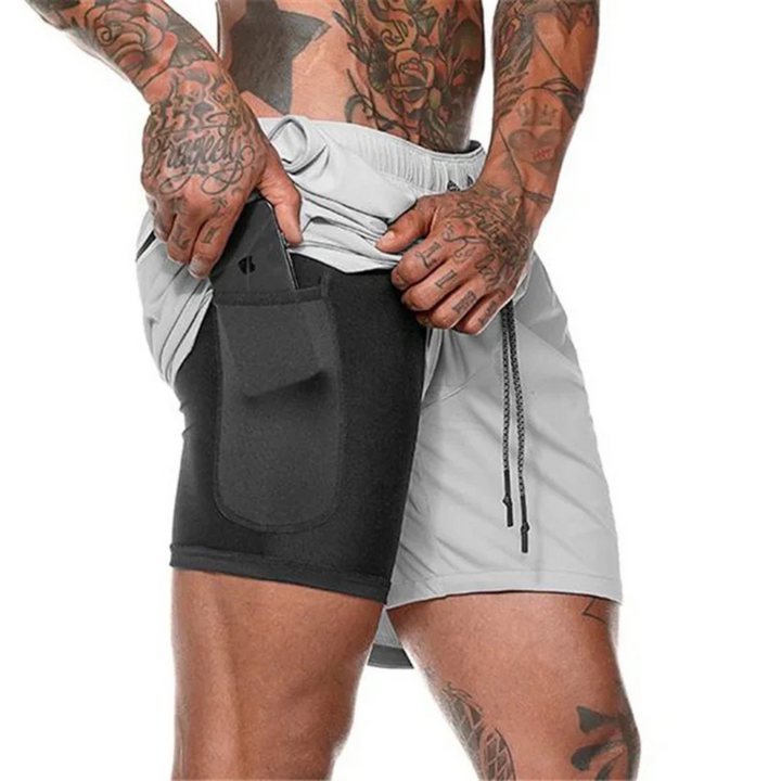 Wolfram | Sportliche Laufshorts Für Herren | Doppellagig