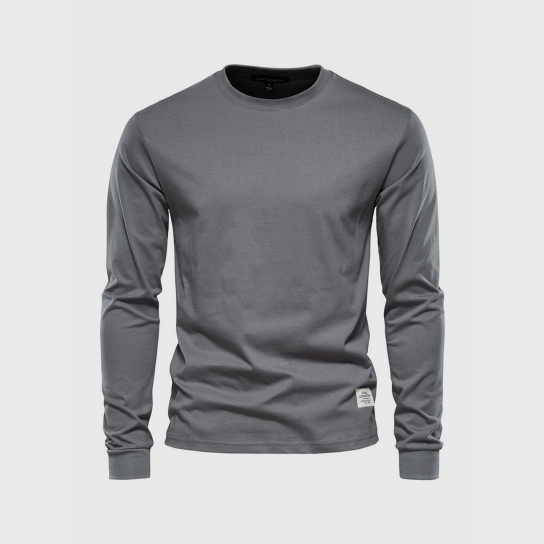 Gregor | Herren Basic Langarmshirt | Rundhalsausschnitt