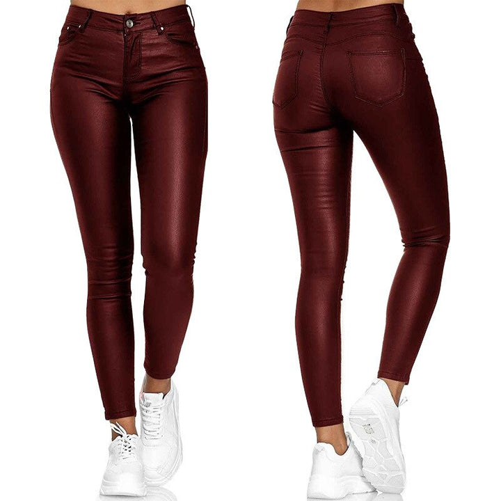 Amanda | Damen Lässig Hohe Taille Hosen | Schlanke Passform
