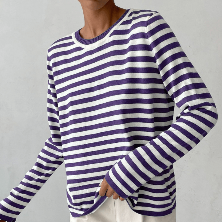 Hilde | Damen Langarmshirt mit Streifen | Bequem