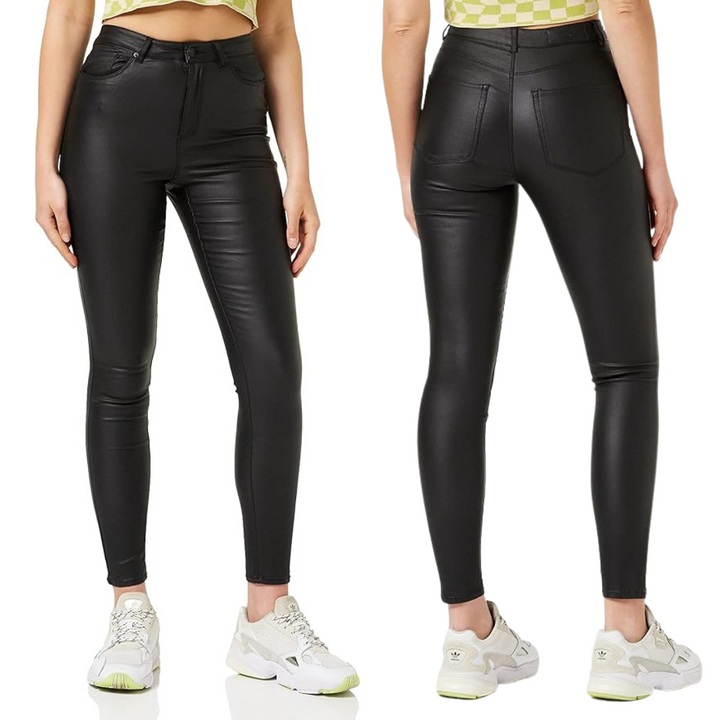 Amanda | Damen Lässig Hohe Taille Hosen | Schlanke Passform